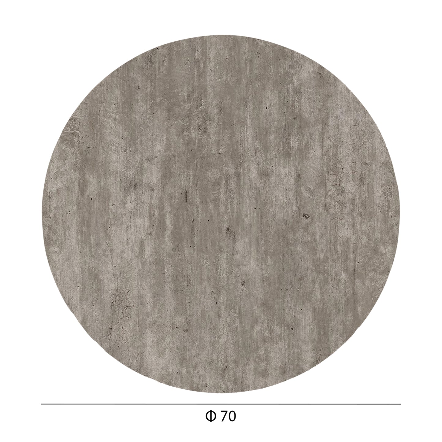 HPL TABLETOP HM5842.37 ROUND IN CONCRETE Φ70cm.