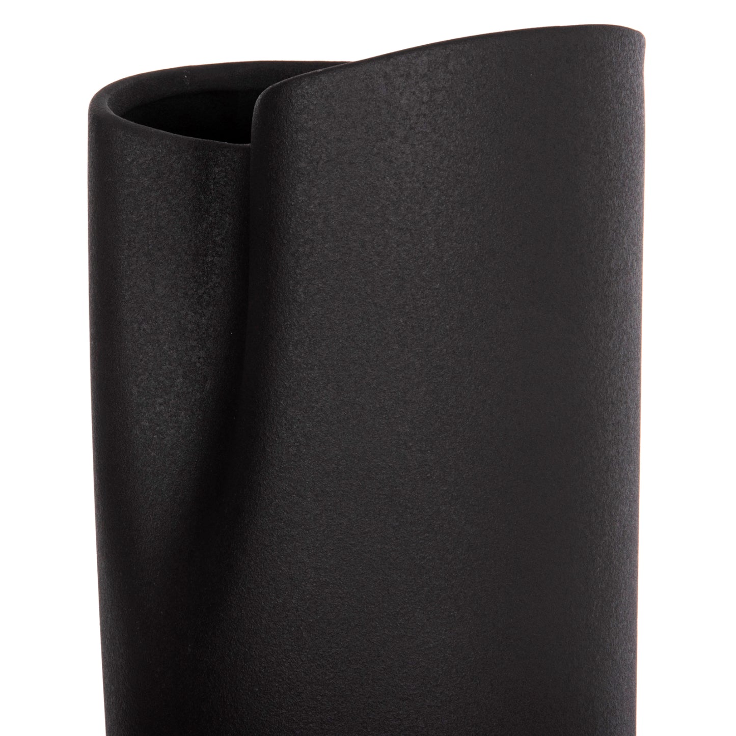 CERAMIC TABLE DECOR GLAZE HM4607.02 MATTE BLACK 15,2x15x30Hcm