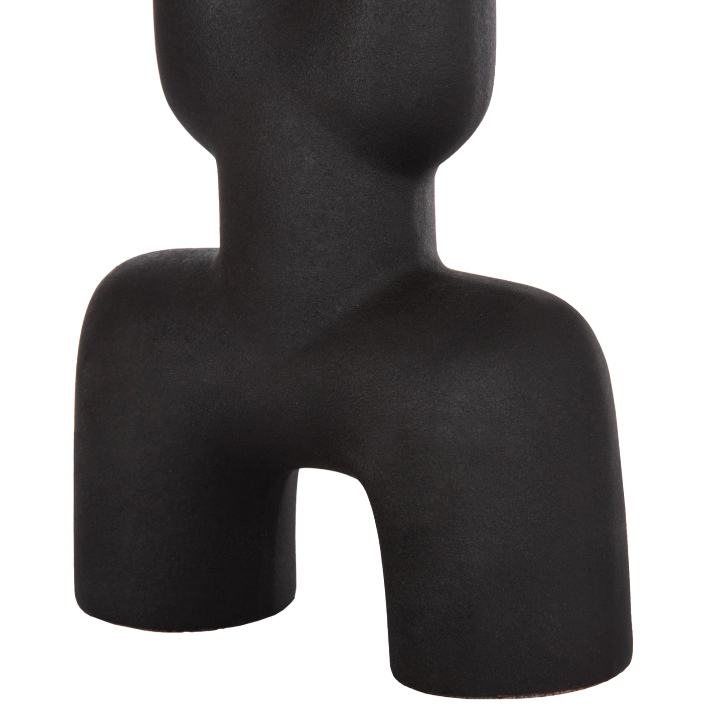 CERAMIC TABLE DECOR MANI HM4642.02 BLACK MATTE 15.5x6x23.5Hcm.