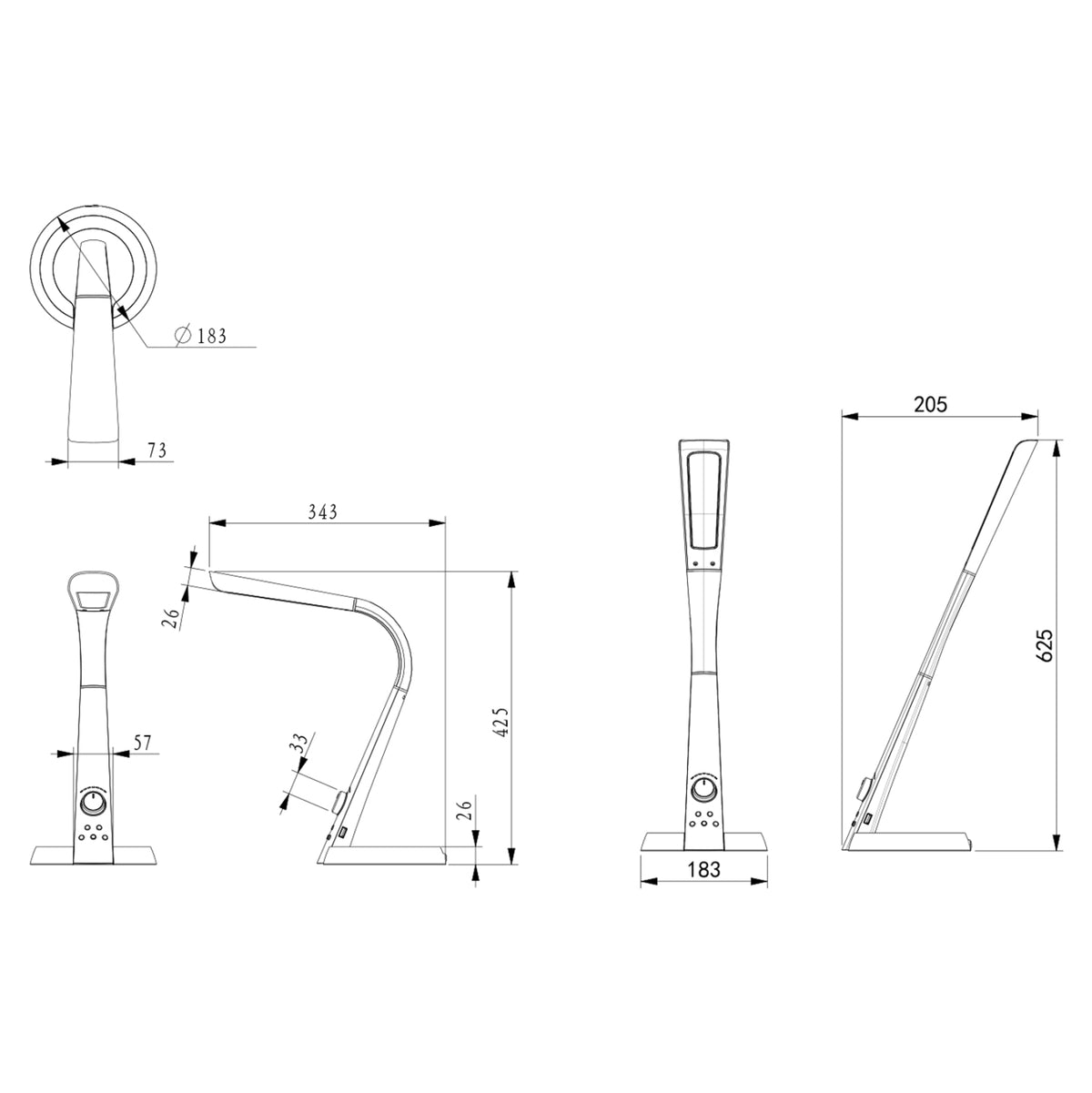 ΦΩΤΙΣΤΙΚΟ ΓΡΑΦΕΙΟΥ LED BLAIN PRO HM4451.09 ΧΡΥΣΟ-ΛΕΥΚΟ ΧΡΩΜΑ 34,3x18,3x42,5Υεκ.
