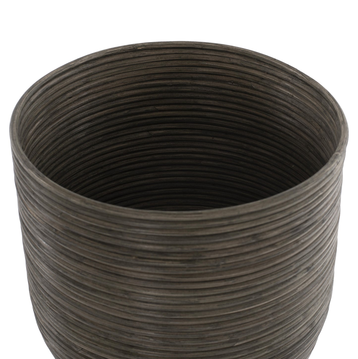 FLOWER POT RATTAN WITH BAMBOO LEGS HM7724 36Χ35Χ95Hcm.NATURAL-GREEN