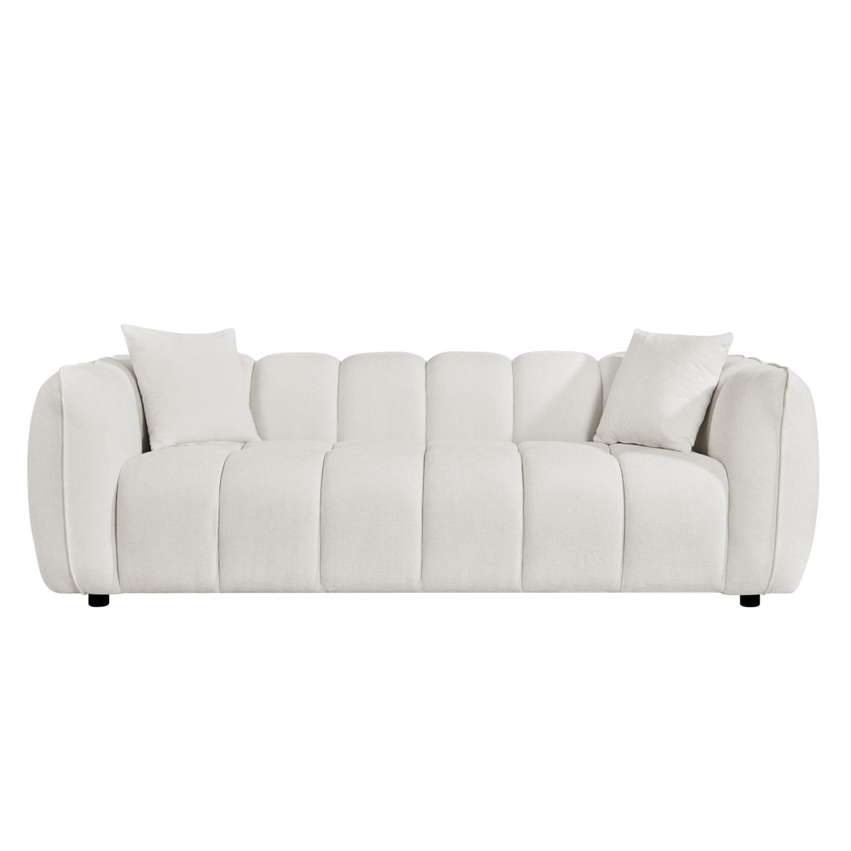 ΚΑΝΑΠΕΣ 3-ΘΕΣΙΟΣ LYKKE HM3323.02 ΕΚΡΟΥ ΥΦΑΣΜΑ 229x89x70Υεκ