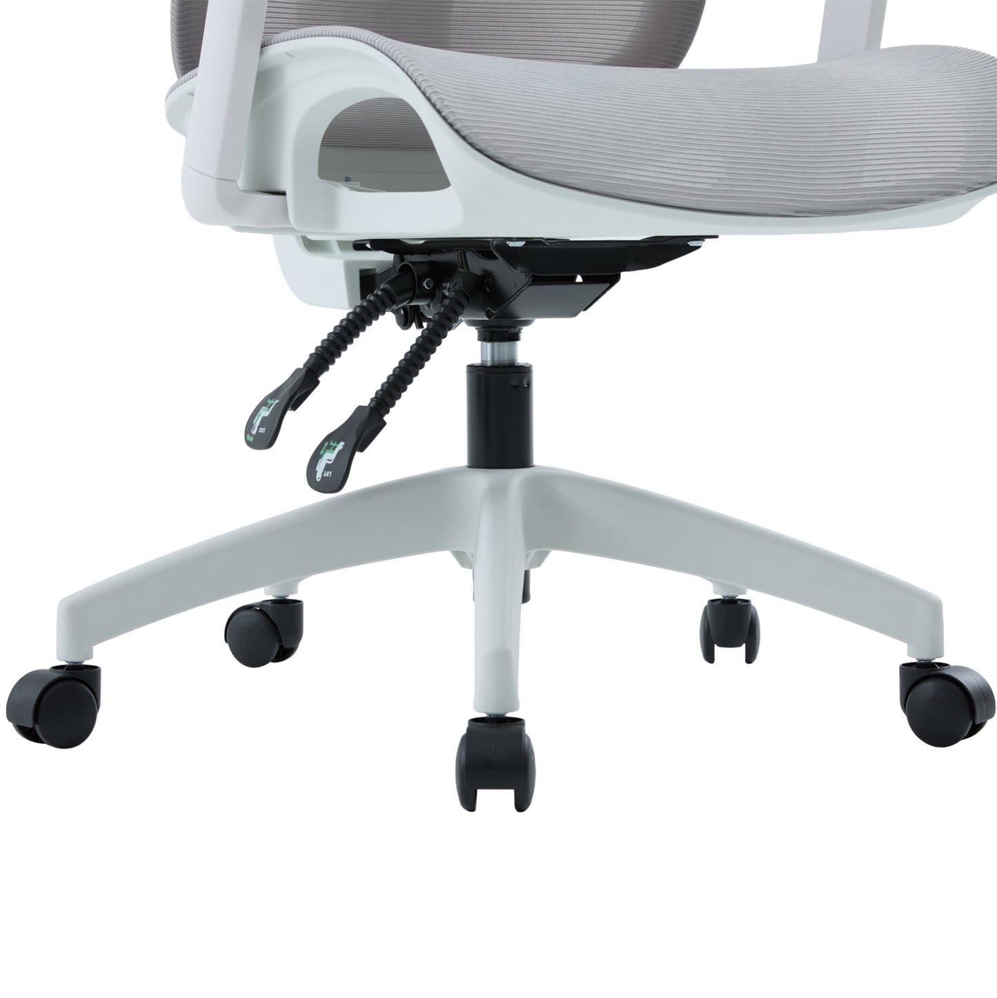 ΚΑΡΕΚΛΑ ΓΡΑΦΕΙΟΥ APEX HM1227.02 ΛΕΥΚΟ PP--ΑΝΟΙΧΤΟ ΓΚΡΙ MESH 70x66x113-130Υεκ