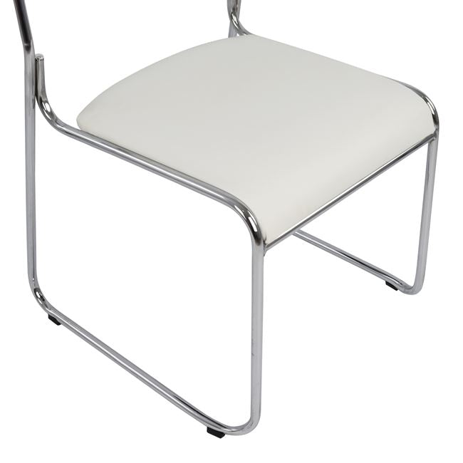 Conference office chair HM1019.02 White color 48,5x51,5x77 cm