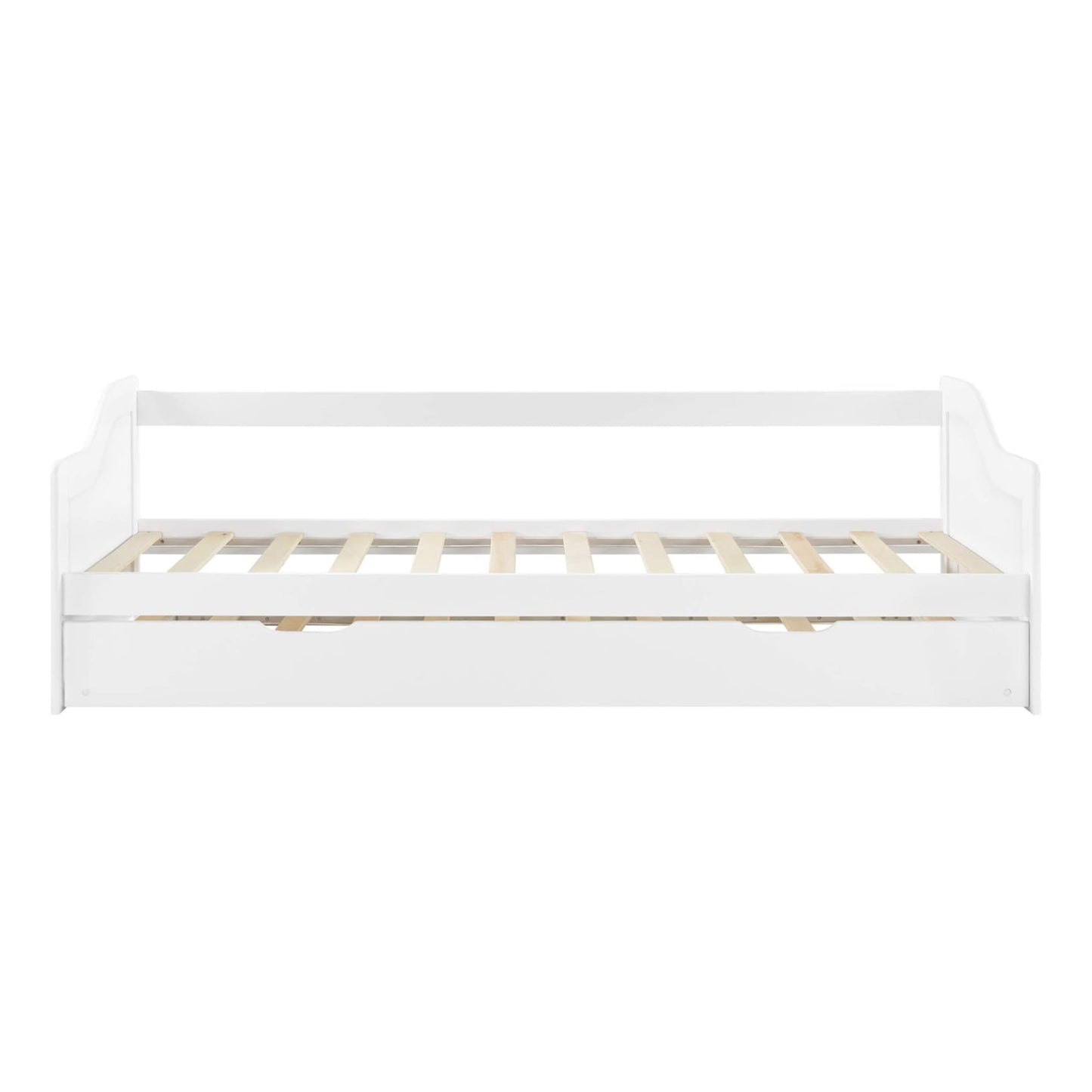 SOFABED WITH EXTRA BED TRADDY HM21313 PINE WOOD IN WHITE--WITH 2 MATTRESSES 90x190cm