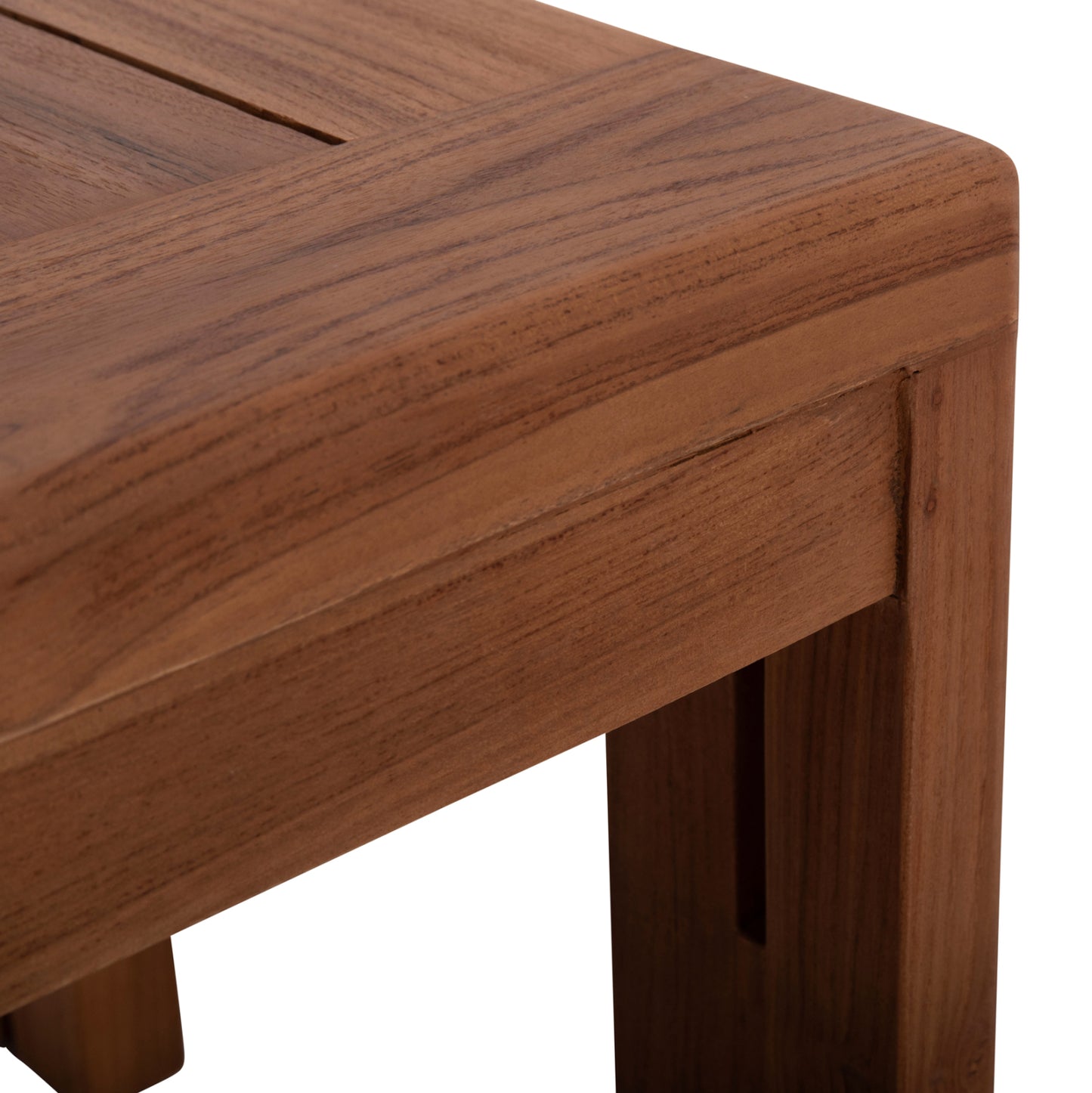 LOUNGE SET KIOTO HM10960 COFFEE TABLE & 2 LOUNGE ARMCHAIRS--TEAK WOOD-BEIGE CUSHIONS