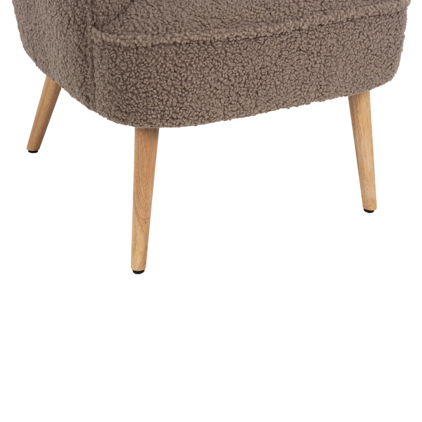 ARMCHAIR MYLIE HM8394.25 BOUCLE FABRIC LIGHT BROWN COLOR 67x75x93Hcm.