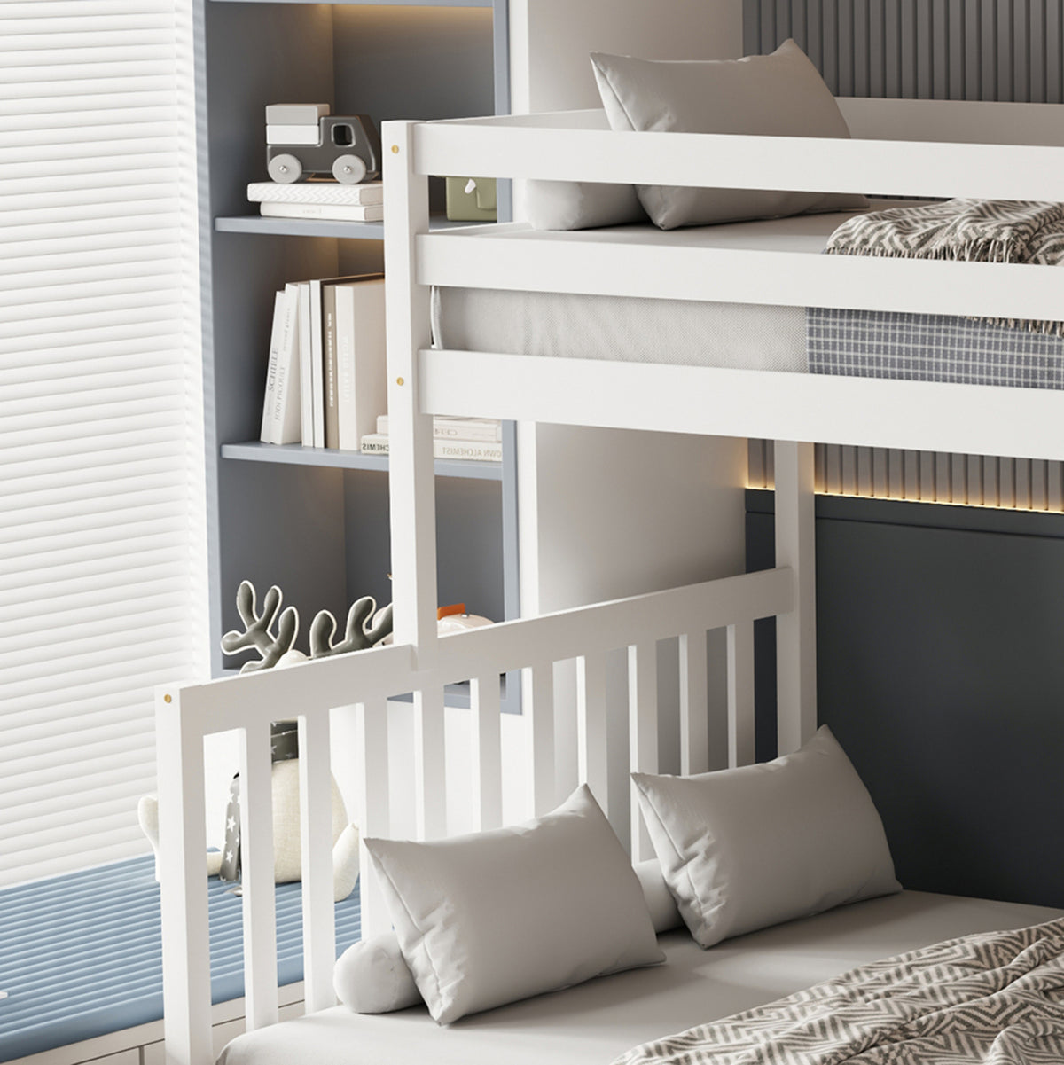 ΠΑΙΔΙΚH ΚΟΥΚΕΤΑ τ.MONTESSORI BEAMER HM711.03 ΞΥΛΟ ΠΕΥΚΟΥ ΣΕ ΛΕΥΚΟ-ΣΤΡΩΜΑΤΑ 90-140x190εκ