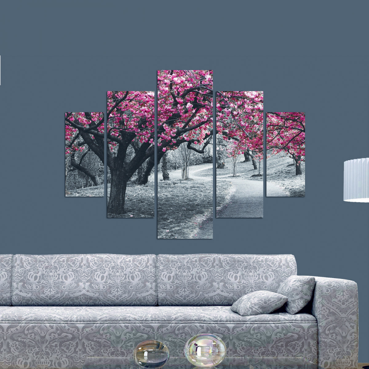 ΠΙΝΑΚΑΣ ΠΕΝΤΑΠΤΥΧΟ MDF BLOOMING TREE 82Χ56x3 HM7207.04
