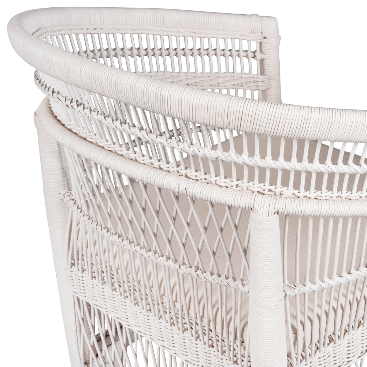 ΠΟΛΥΘΡΟΝΑ MALAWI HM9635.02 ΞΥΛΟ ΜΑΟΝΙ ΜΕ RATTAN ΛΕΥΚΟ--Β'ΔΙΑΛΟΓΗΣ 80x70x86Υεκ.