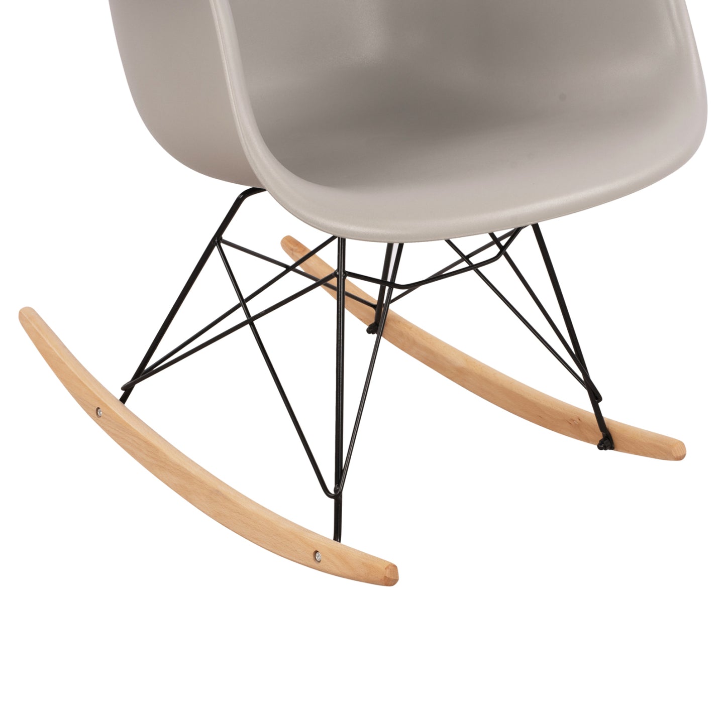 HM0035.20 Rocking Armchair, seat grey-Black Frame, 61x71x64cm