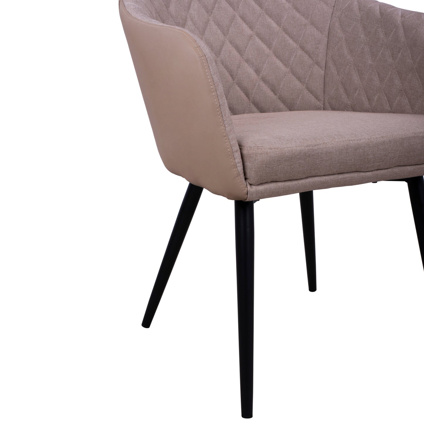 Armchair Charles HM8522.07 with fabric Beige & PU Beige 57x63x83 cm