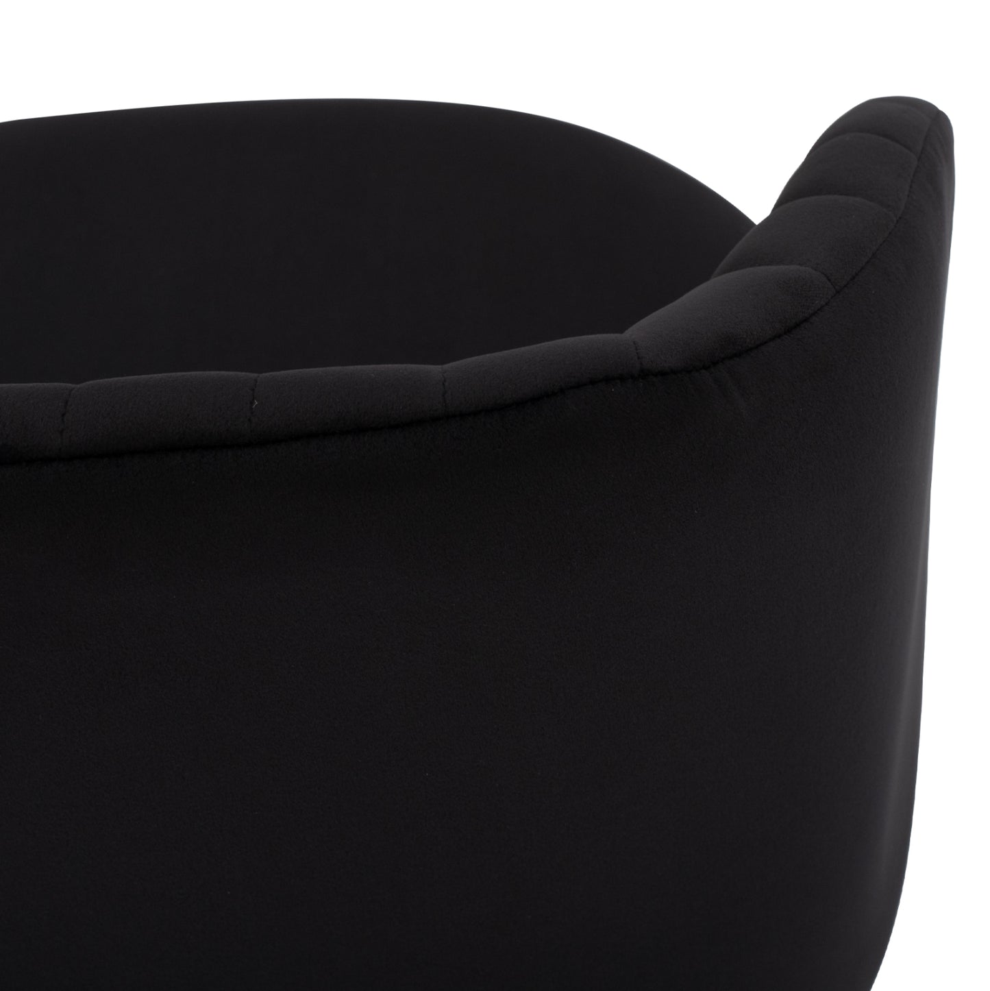 Armchair Leah with Velvet Black and Metallic Legs HM8543.04 53x57x81 cm.
