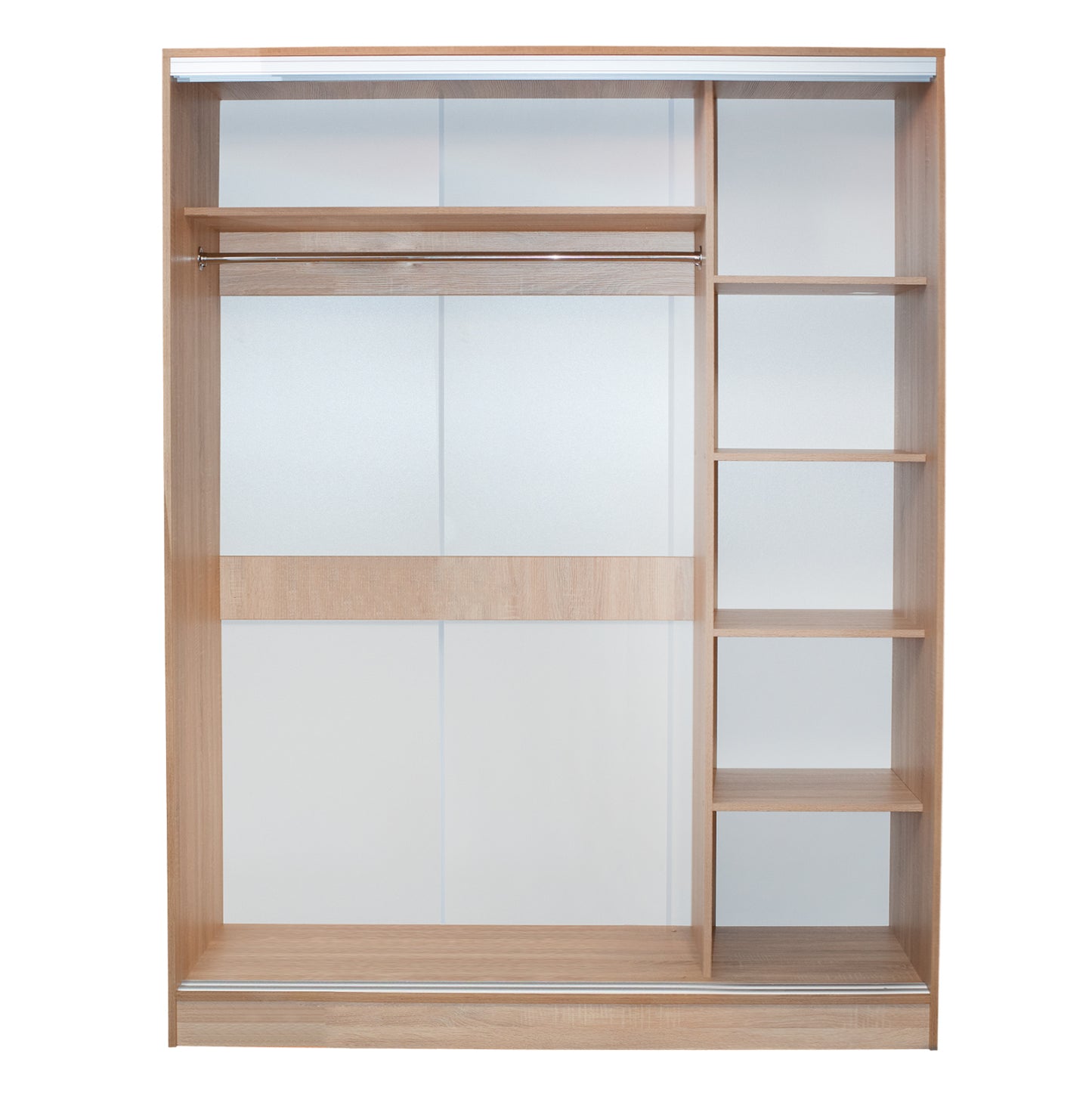 BEDROOM FURNITURE SET 6PCS ADLER HM11759 MELAMINE IN SONAMA OAK-FOR MATTRESS 160x200cm