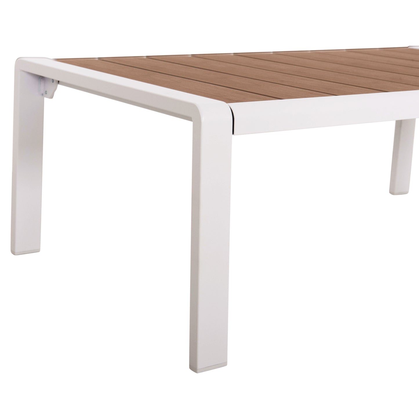 OUTDOOR LOUNGE SET 4PCS SAFIN HM6278.01 ALUMINUM IN WHITE--POLYWOOD--OLEFIN FABRIC IN BEIGE