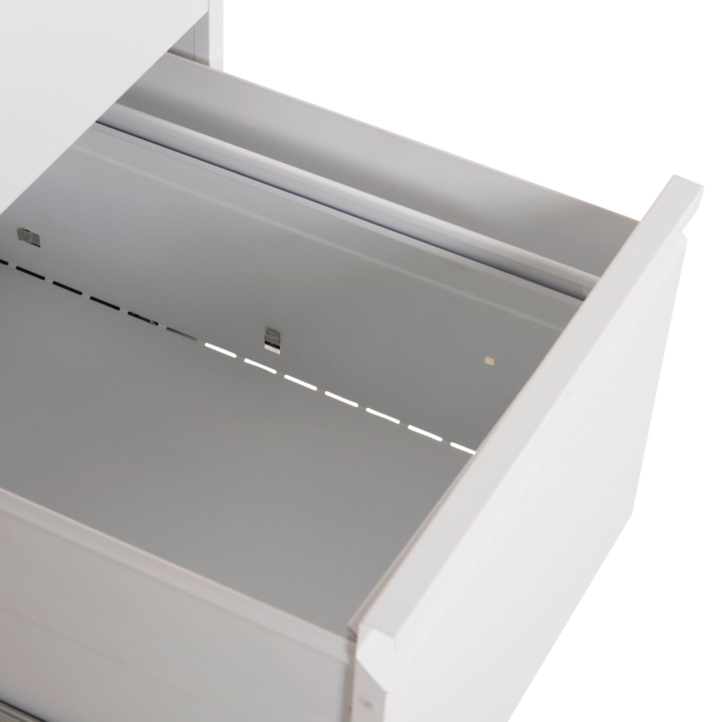 SET 2PCS OFFICE FILING CABINETS SIDER HM10995.02 WHITE METAL