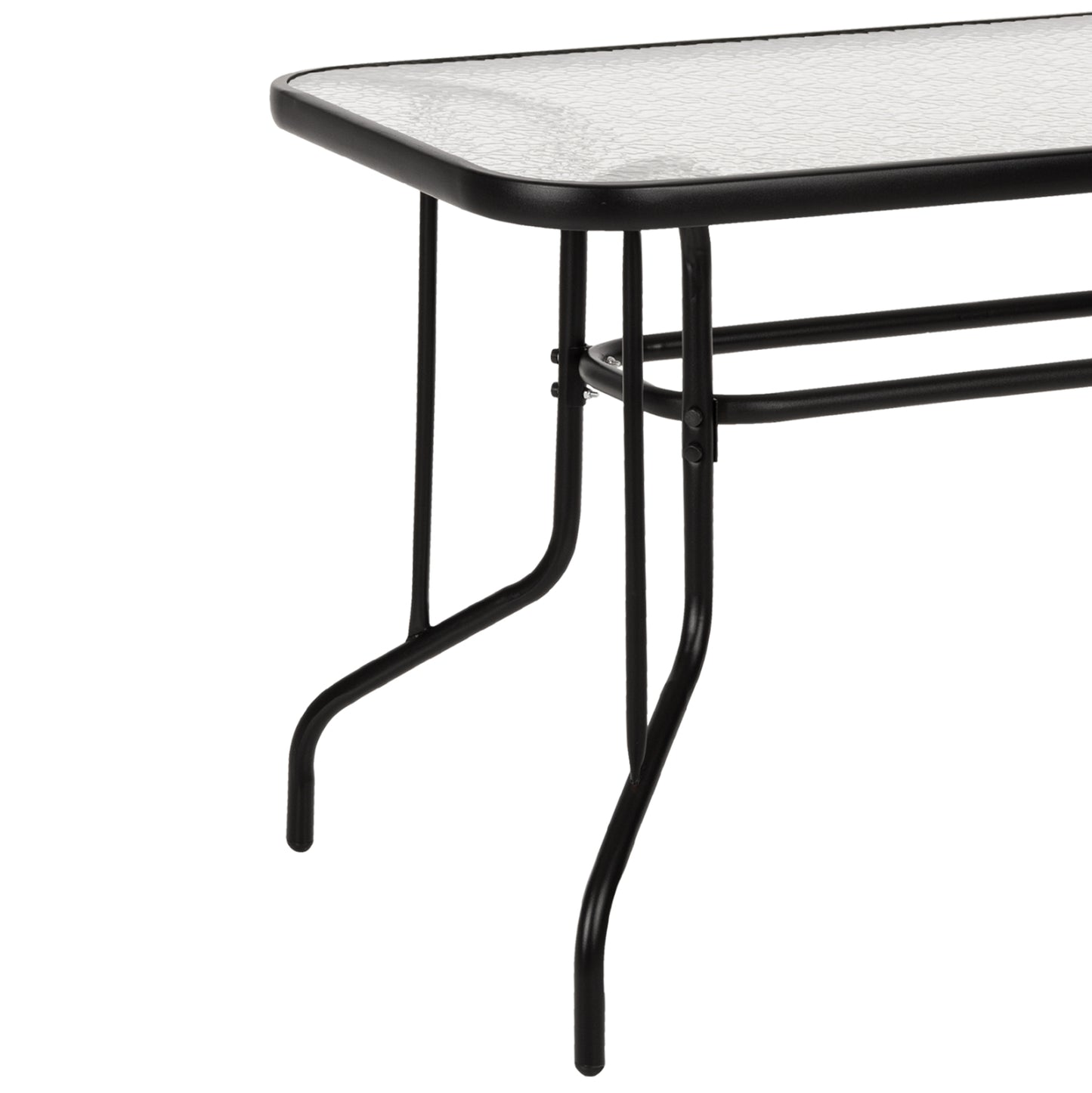 OUTDOOR DINING SET 5PCS ADAM HM21220 METAL CHAIRS & TABLE 110x60 BLACK