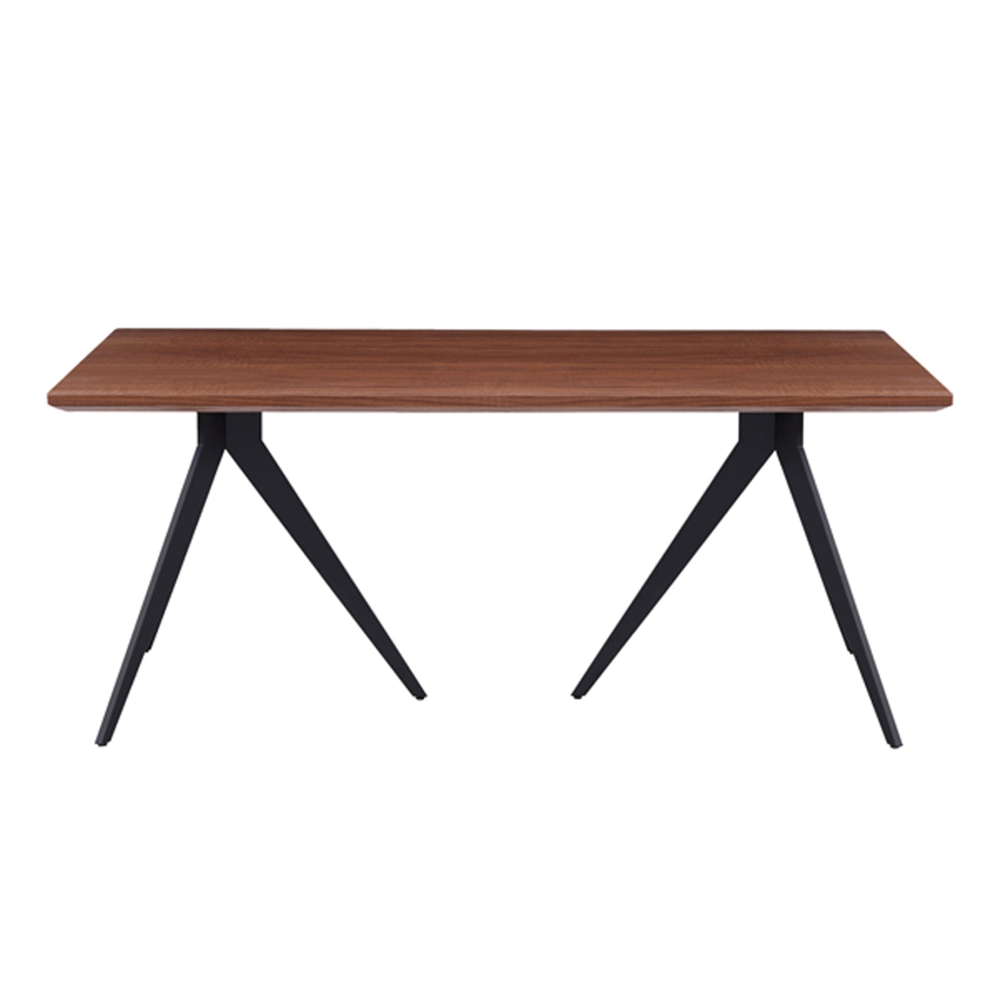 DINING SET 7PCS DRENNY HM10936.03 MDF TOP IN WALNUT--FABRIC IN TAUPE & BLACK METAL LEGS