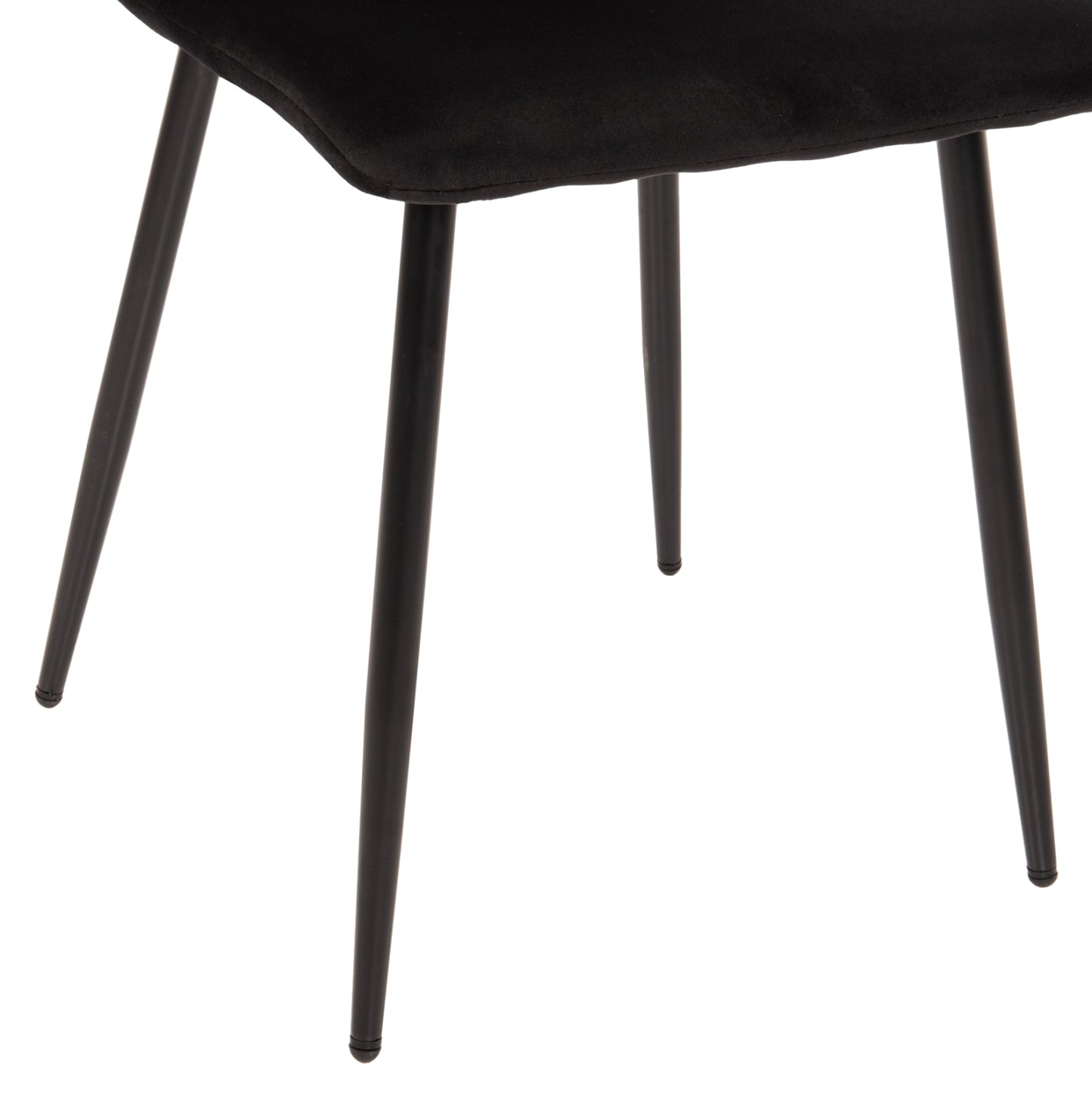 INDOOR DINING SET 5PCS JAFARU HM11073 METAL--VELVET IN BLACK