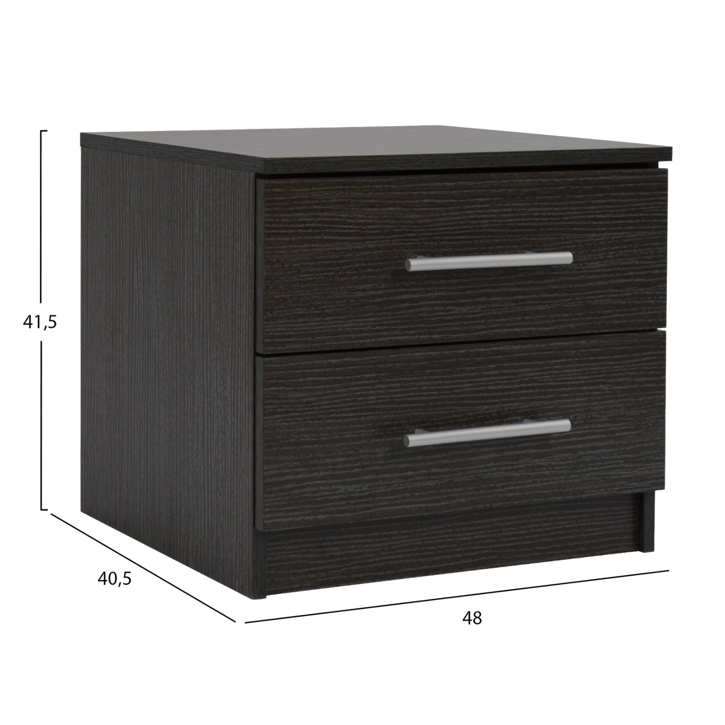 BEDROOM SET 3PCS HM11214 FABRIC IN GREY--MELAMINE IN ZEBRANO