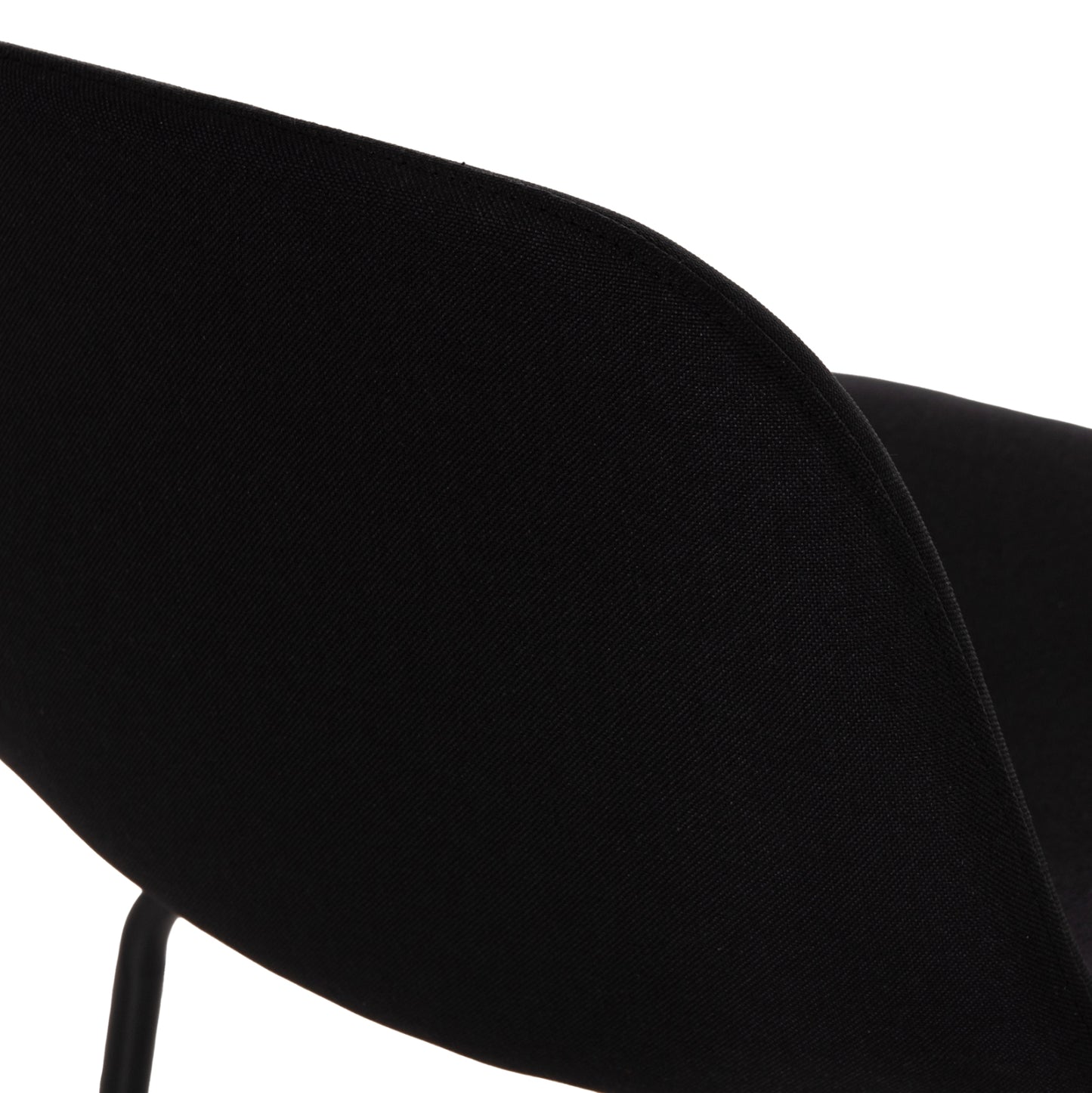 BAR STOOL VINCENT HM9298.24 MEDIUM HEIGHT-BLACK FABRIC-METAL LEGS 43x50x92.5Hcm.