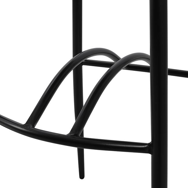 ΣΚΑΜΠΩ ΜΠΑΡ ΜΑΥΡΟ ΜΕΤΑΛΛΙΚΟ ΚΥΜΑ ΜΕ PU ΚΑΦΕ 40x44x114 εκ