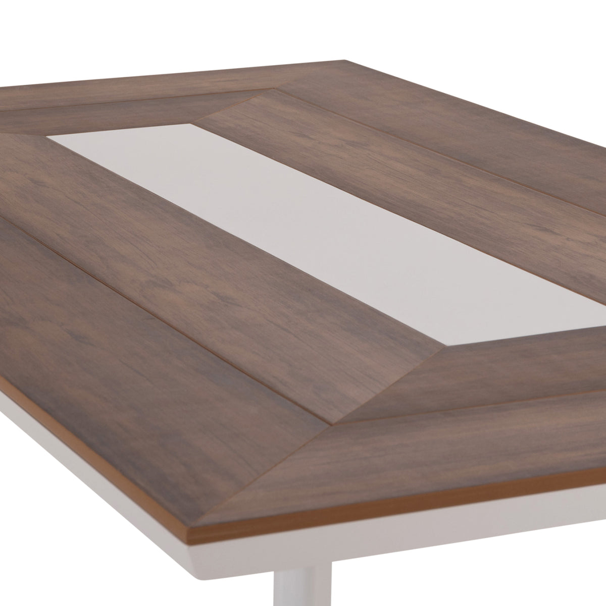 ΤΡΑΠΕΖΙ ΑΛΟΥΜΙΝΙΟΥ TABER HM5131.11 ΛΕΥΚΟ ΜΕ POLYWOOD TOP 200x100x75Υεκ