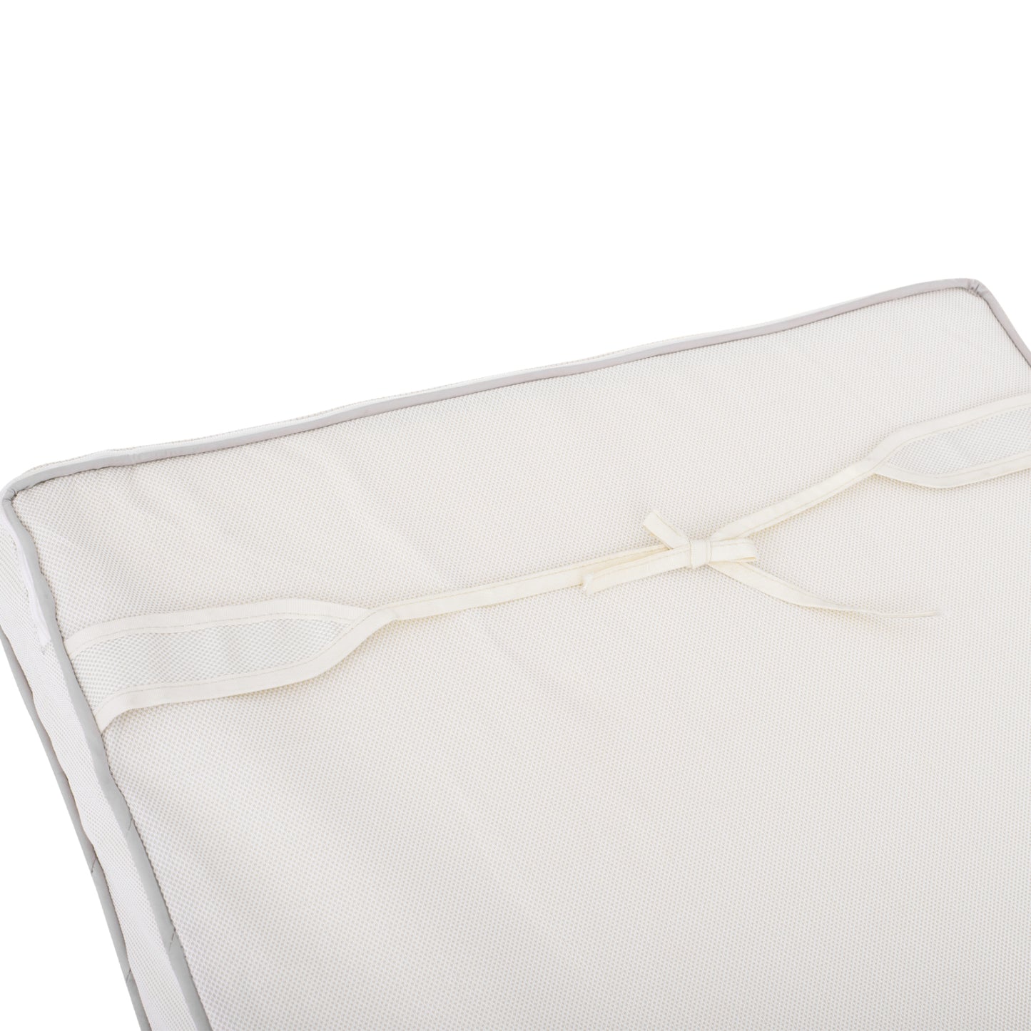 BEACH LOUNGER WITH CUSHION KORINOS HM10777.60T PINE WOOD--TEXTILENE COVER IN CREAM COLOR 79x204x80Hcm.
