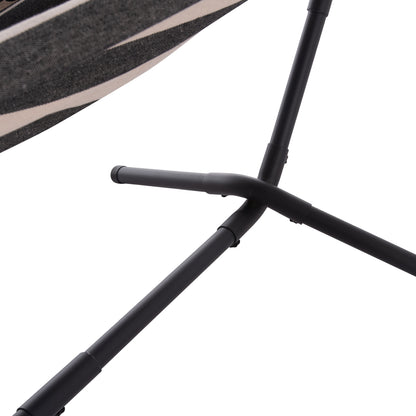 HAMMOCK CRAVE HM6304.03 ANTHRACITE METAL FRAME-BLUE FABRIC WITH WHITE STRIPES 265x93x105Hcm.