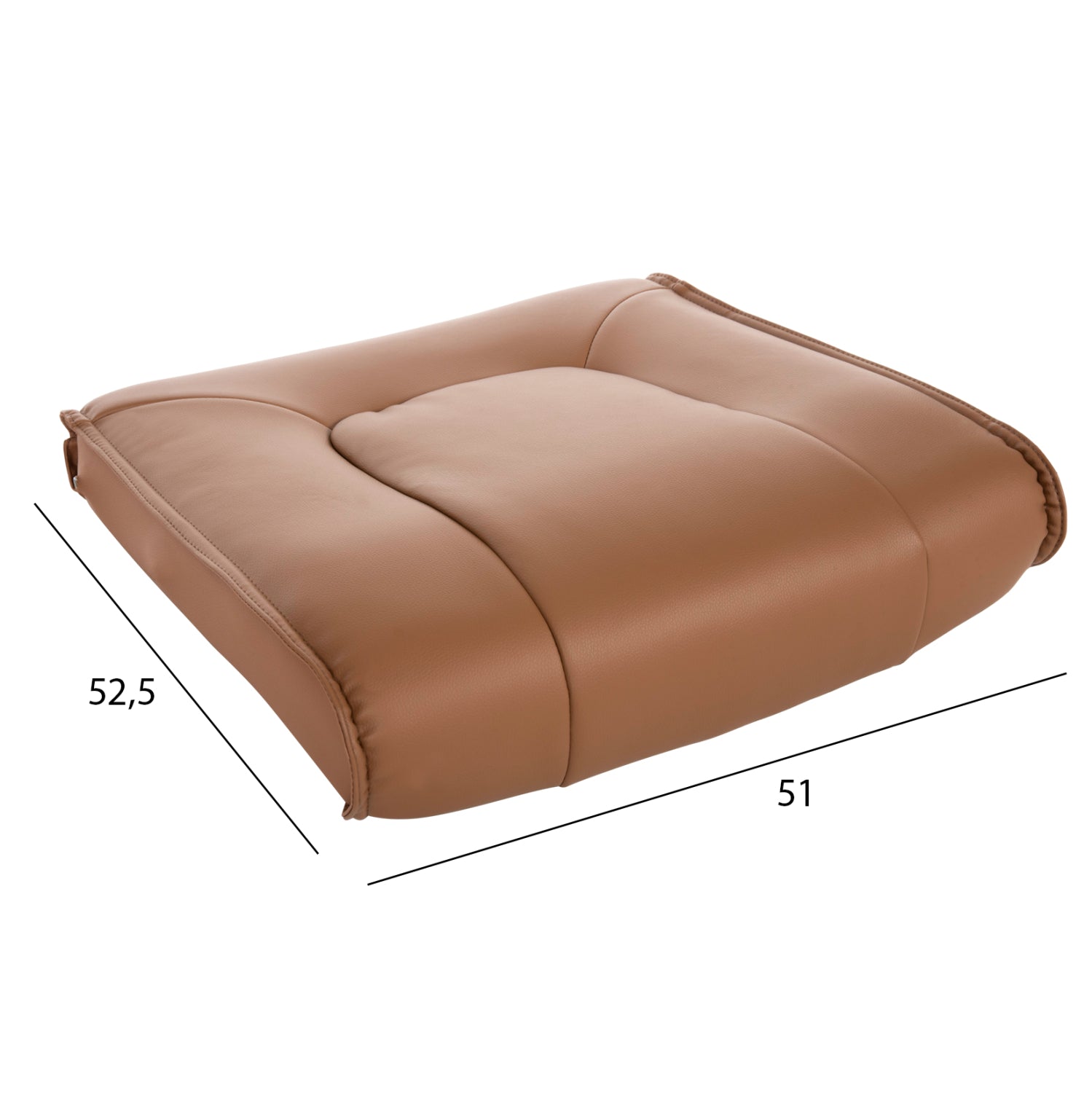 REPLACEMENT SEAT FOR OFFICE CHAIR HM1092.09 CAMEL PU 50x46 cm.