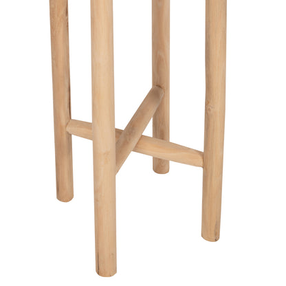FLOWER PEDESTAL HM7935 TEAK WOOD IN NATURAL COLOR Φ30x75,5Hcm.
