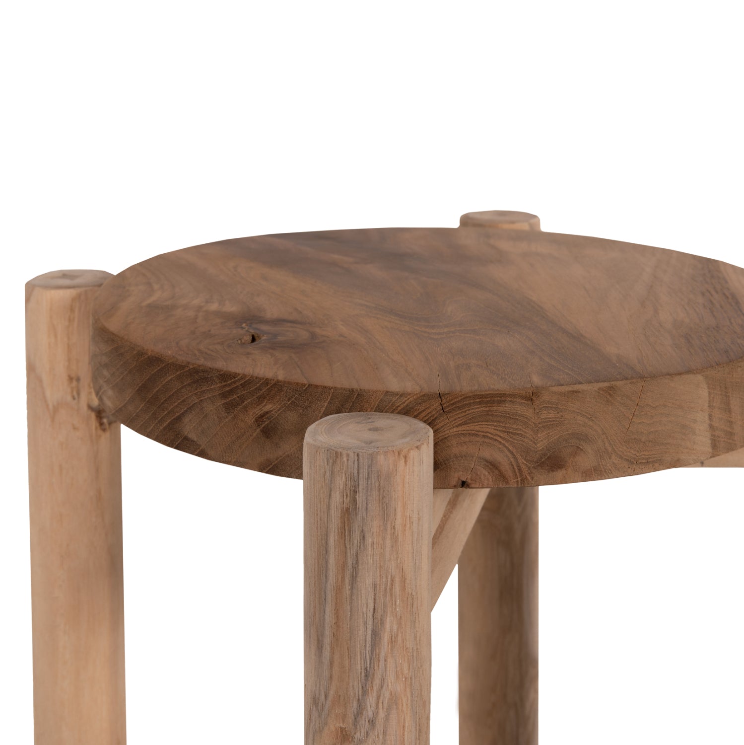 FLOWER PEDESTAL HOVER HM7936 TEAK WOOD IN NATURAL COLOR Φ30x100Hcm.
