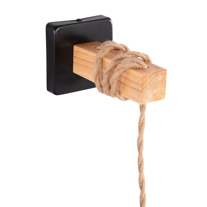WALL SCONCE KINAN HM4466 METAL-ROPE 15.5x21x44Hcm.