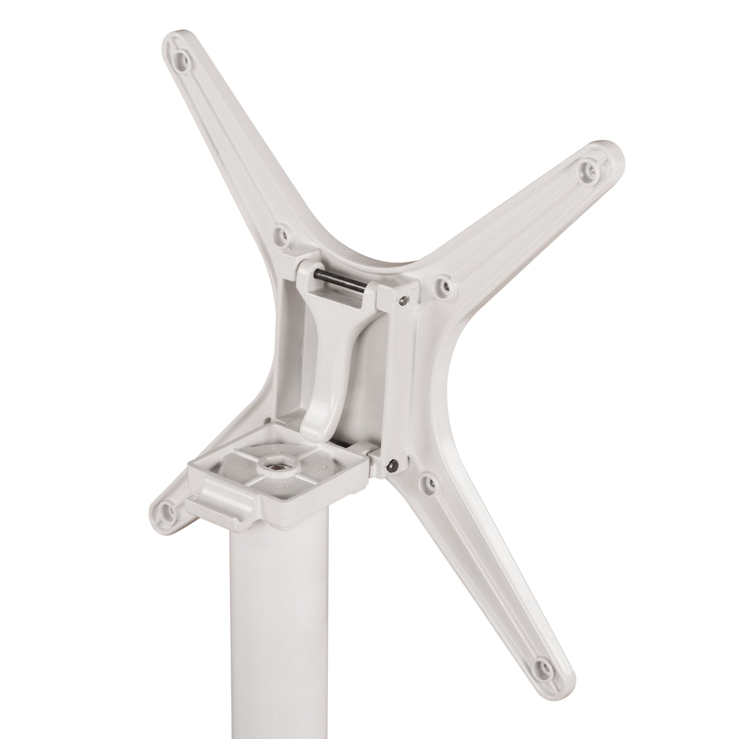 Aluminum Base Folding White matte 69x69x73cm with cross HM459.02