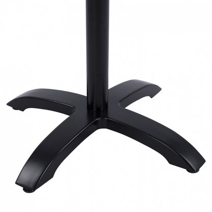 Foldable aluminum base HM469.01 Black matte 66x66x72 with cross 48x48cm
