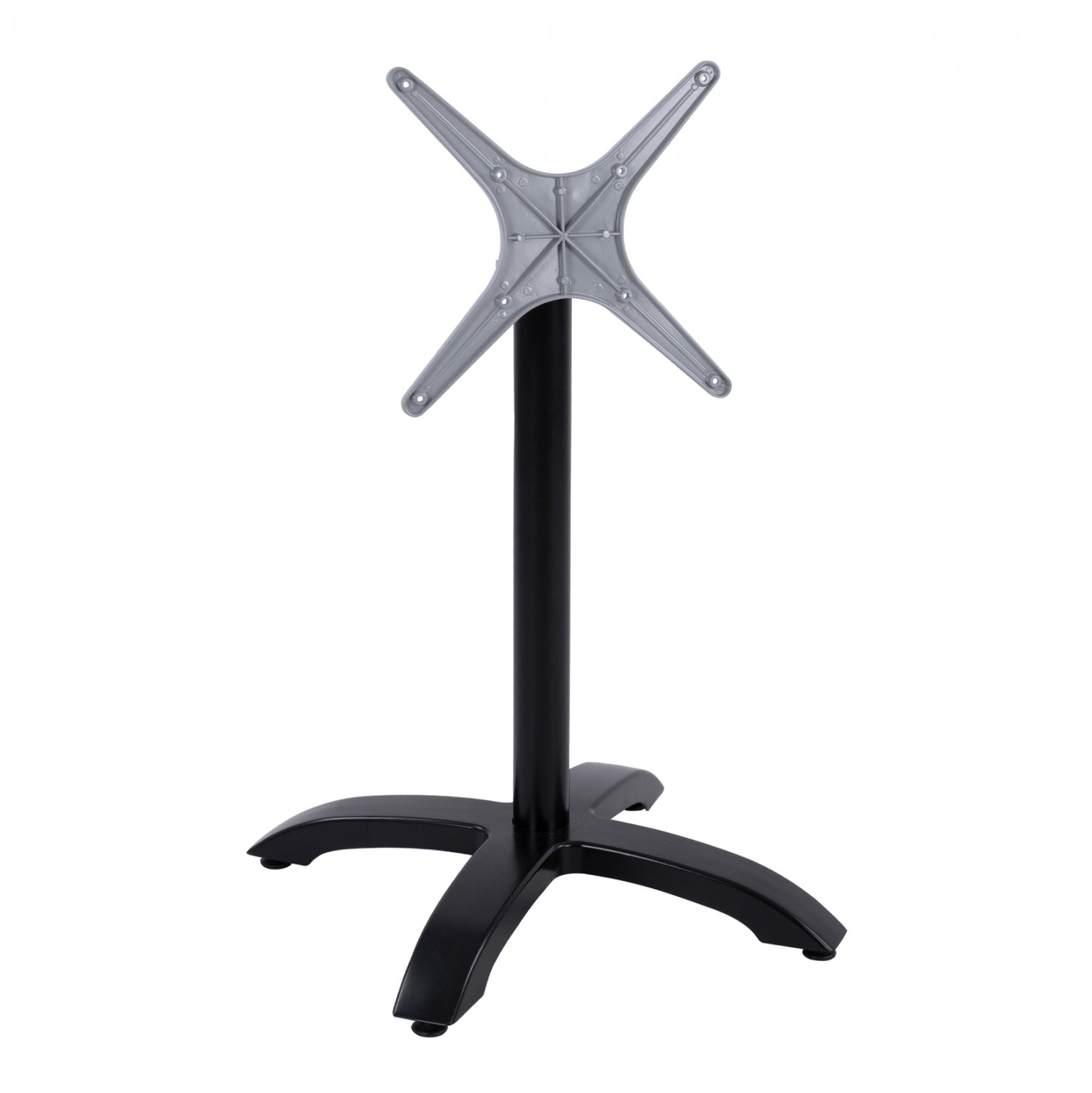 Foldable aluminum base HM469.01 Black matte 66x66x72 with cross 48x48cm