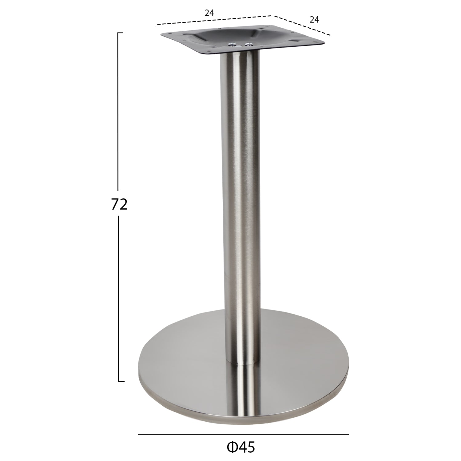Inox base Φ45x72Ηcm HM419