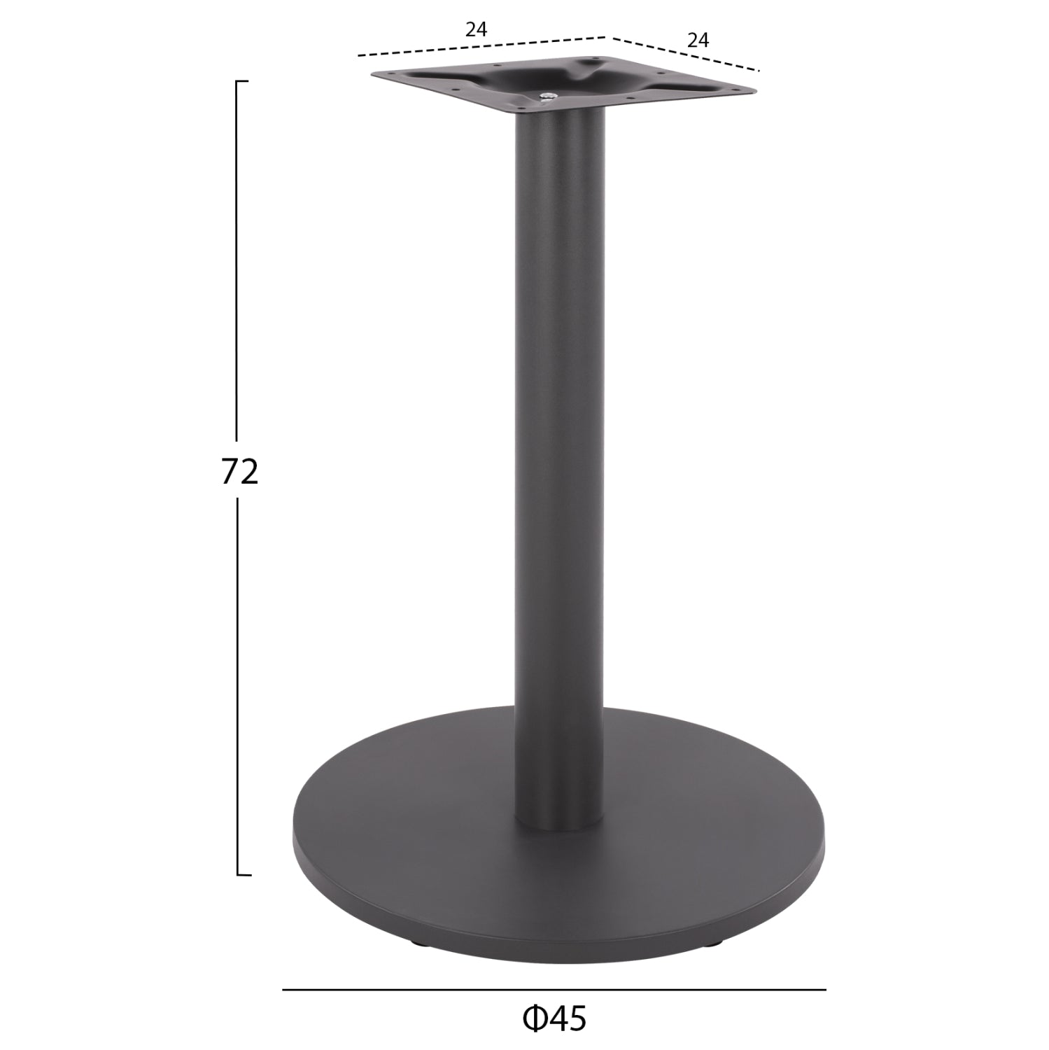 Base Metallic Grey '45x72 with adjusters HM419.20