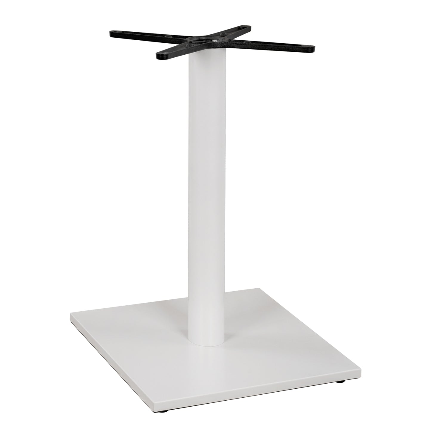Metallic Base White Matte 46x46x72H with cross 46x46 and adjusters HM438.02