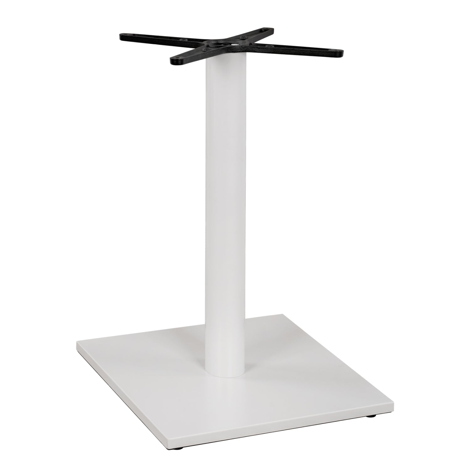 Metallic Base White Matte 46x46x72H with cross 46x46 and adjusters HM438.02