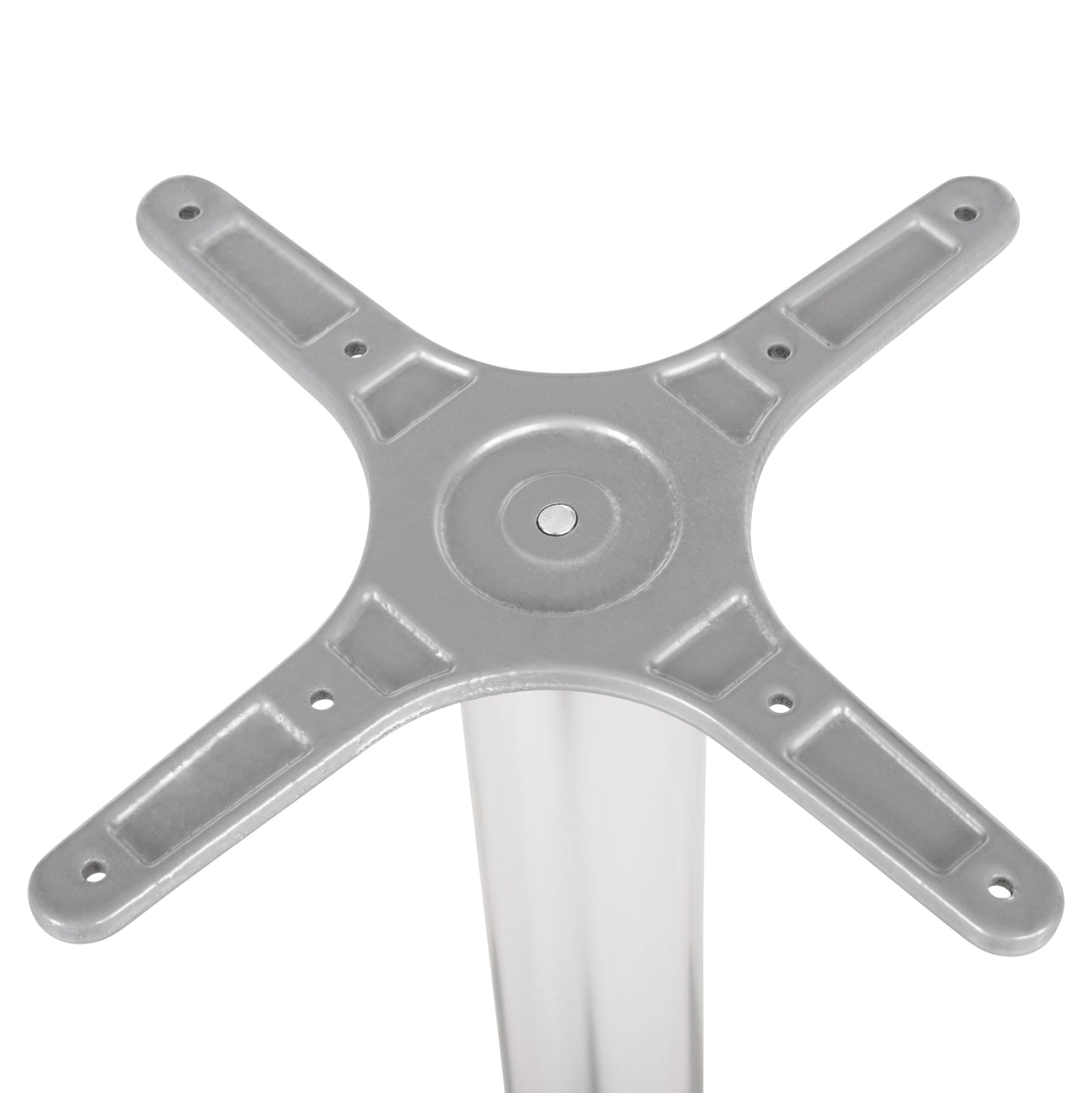 BASE FOR TABLE HM449.01 ALUMINUM IN CHROME CROSS 28,5x28,5cm.- LEG DIMENSIONS: 54x54x68Hcm.