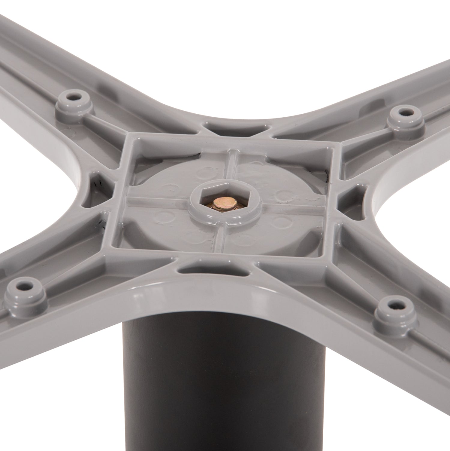 TABLE BASE ALUMINUM HM476.01 ROUND IN MATTE BLACK 48x48cm CROSS Φ45Χ72Hcm.
