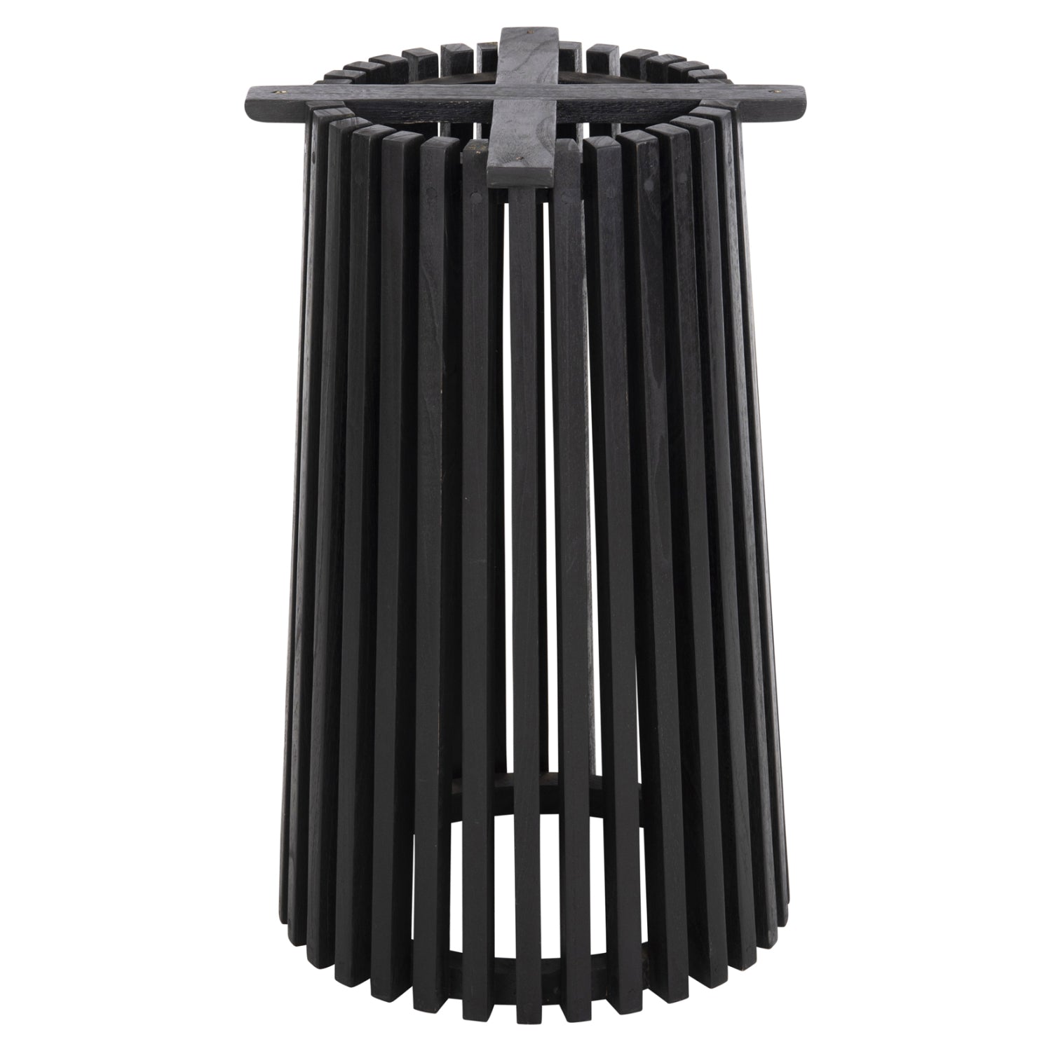 INDOOR TABLE LEGS-BASE ROUND FRANTZ HM9459.12 MINDI WOOD IN BLACK Φ45x74Hcm.