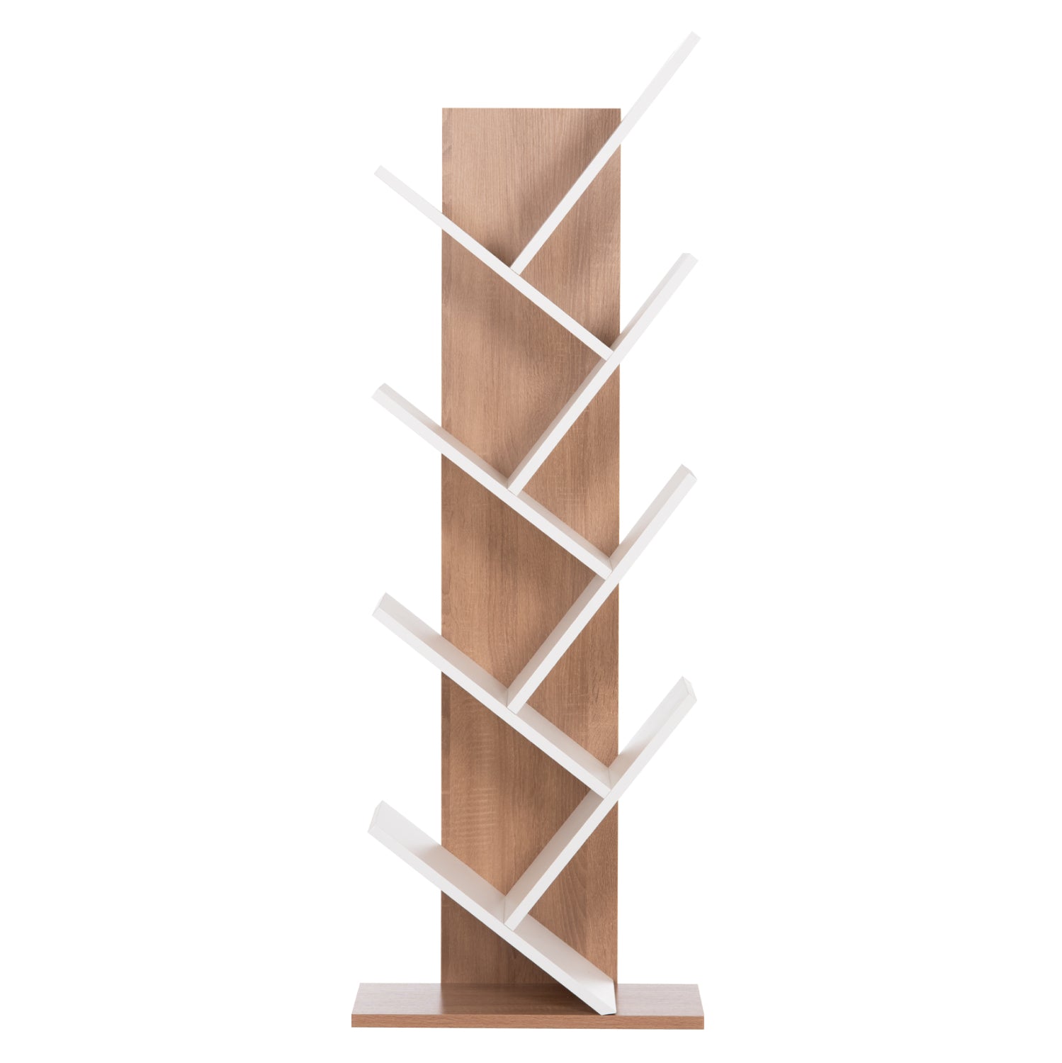 BOOKCASE LIANA HM9028.14 MELAMINE IN SONAMA/WHITE 46x22x128.5Hcm.