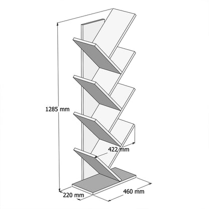 BOOKCASE LIANA MELAMINE SONOMA 46x22x128,5Hcm.HM9028.11