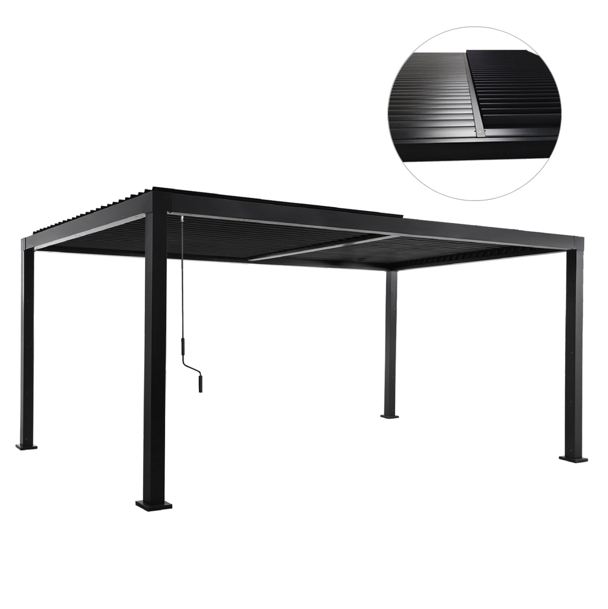 ΒΙΟΚΛΙΜΑΤΙΚΗ ΠΕΡΓΚΟΛΑ ΑΛΟΥΜΙΝΙΟΥ PREMIUM FRANIO HM6610.01 ΜΑΥΡΟ 300x400x240Υ