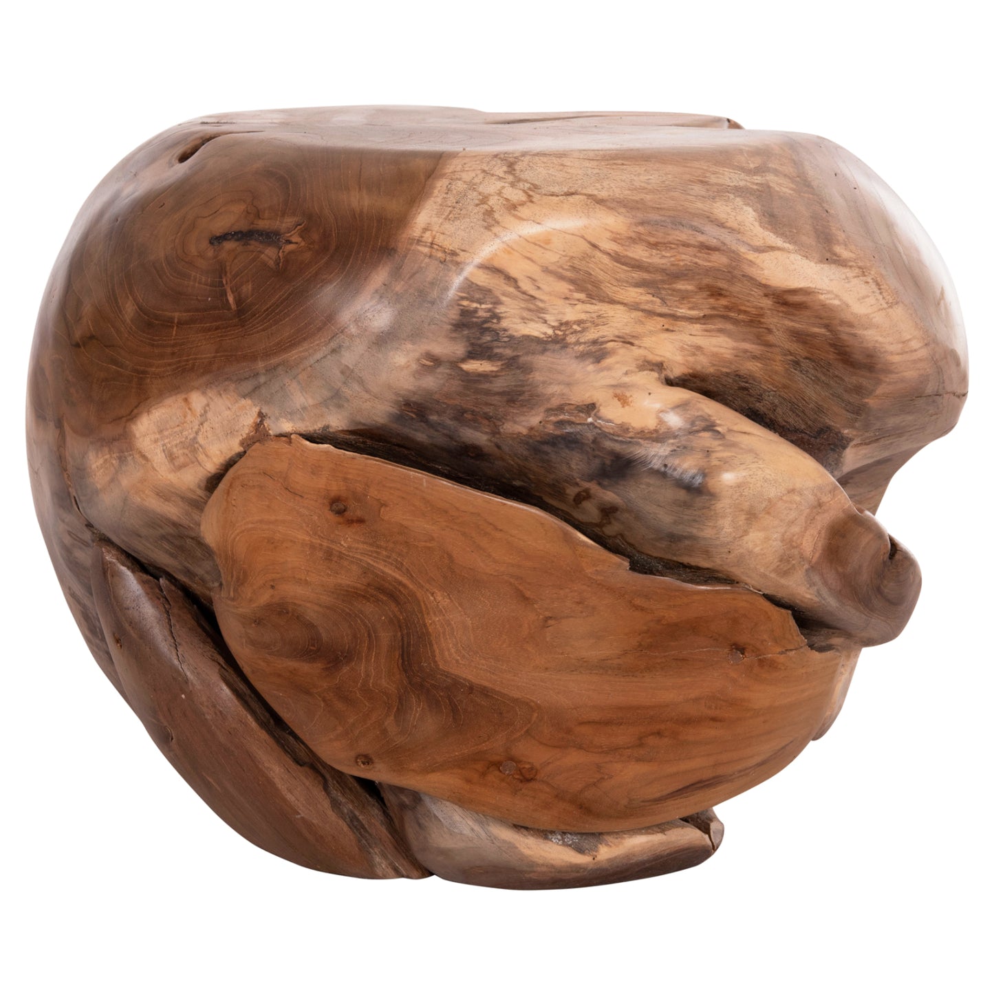 SIDE TABLE LOGGY HM18295 TEAK WOOD--NATURAL COLOR 50x50x50Hcm.