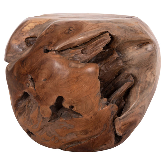 SIDE TABLE LOGGY HM18295 TEAK WOOD--NATURAL COLOR 50x50x50Hcm.