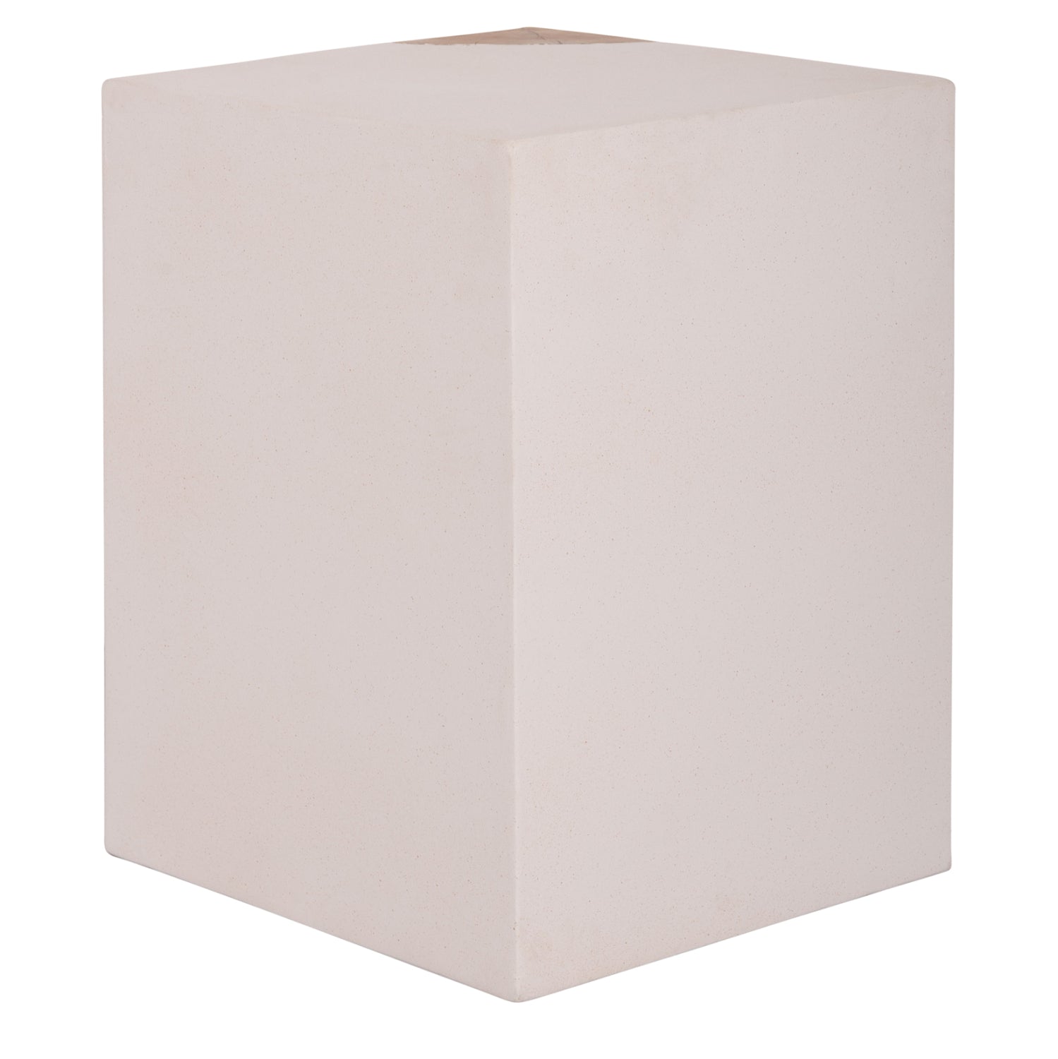 SQUARE SIDE TABLE LEIA HM18163.02 FIBER CEMENT IN WHITE--TEAK WOOD 32.5x32.5x46Hcm.