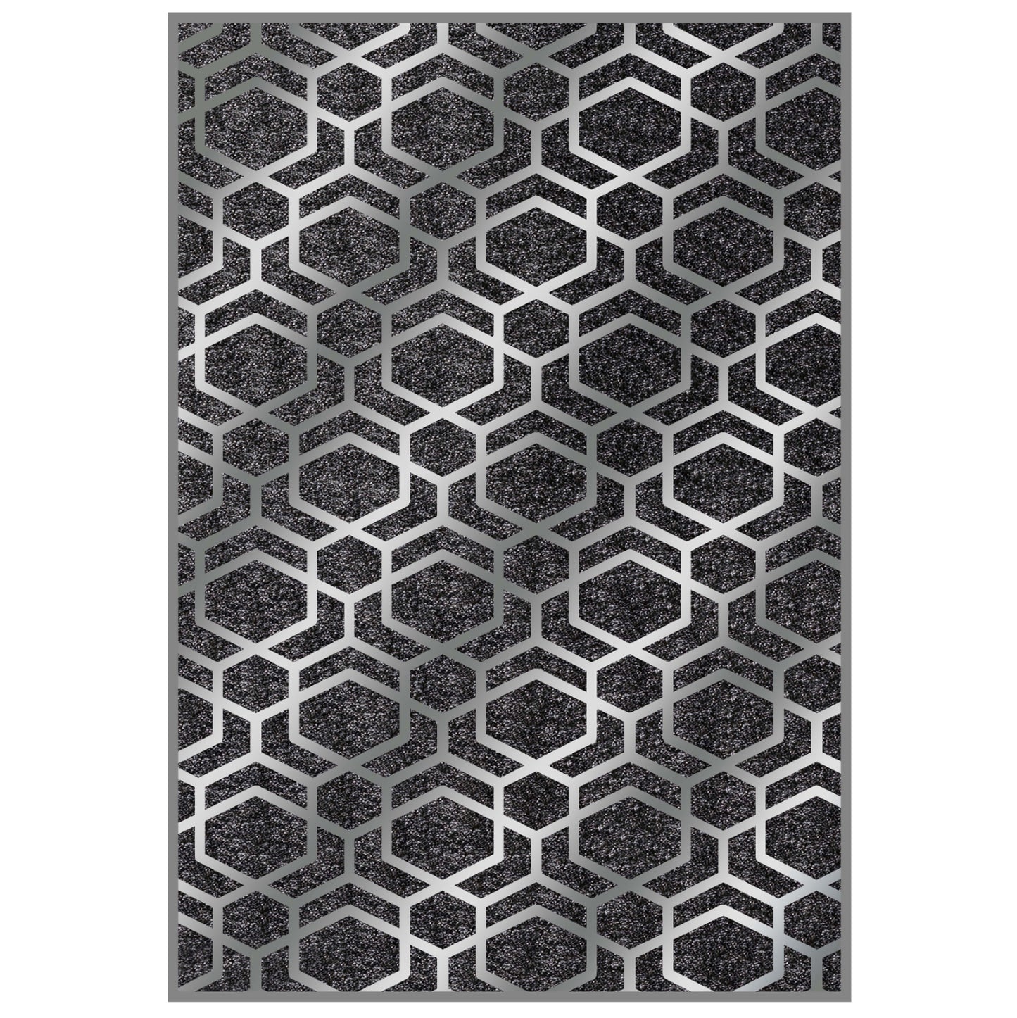 JOSIANE HM7675.31 160X230cm, grey-silver with fringes